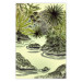Poster Tropical Lake - Watercolor Landscape in Shades of Green 150055