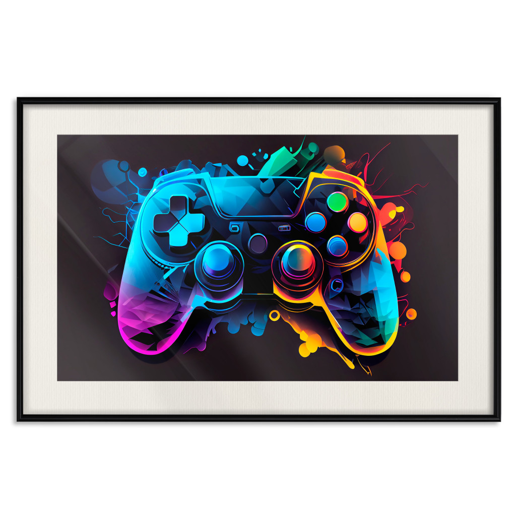 Cartaz Colorful Controller - A Multi-Colored Design For The Player’s Room
