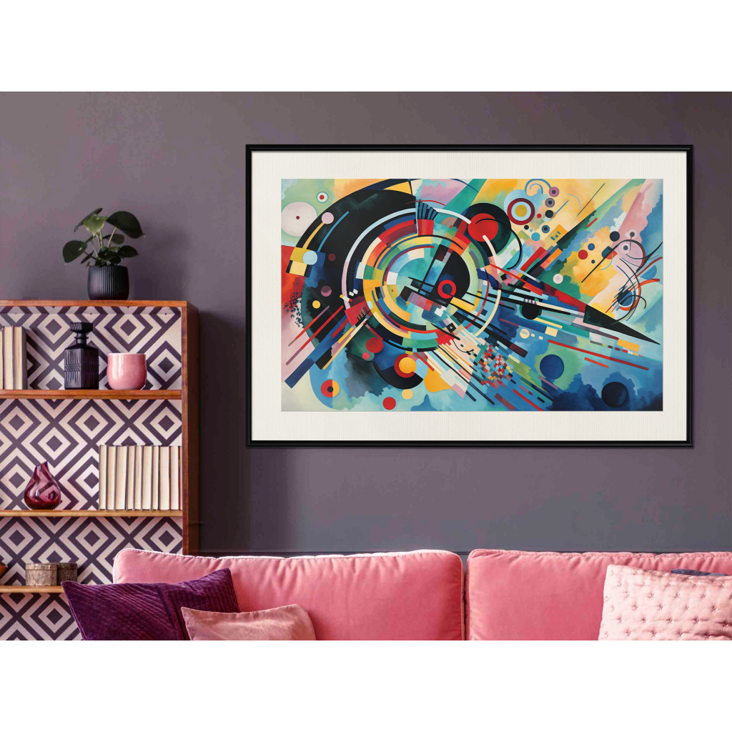 Plakat: Wybuch Koloru - Abstrakcja Inspirowana Stylem Kandinskiego