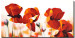 Tableau design Coquelicots en gros plan (1 pièce) - Motif végétal et fleurs rouges 47155