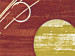 Wandbild Abstrakt (3-teilig) - Gelbe geometrische Muster brauner Hintergrund 47955 additionalThumb 3