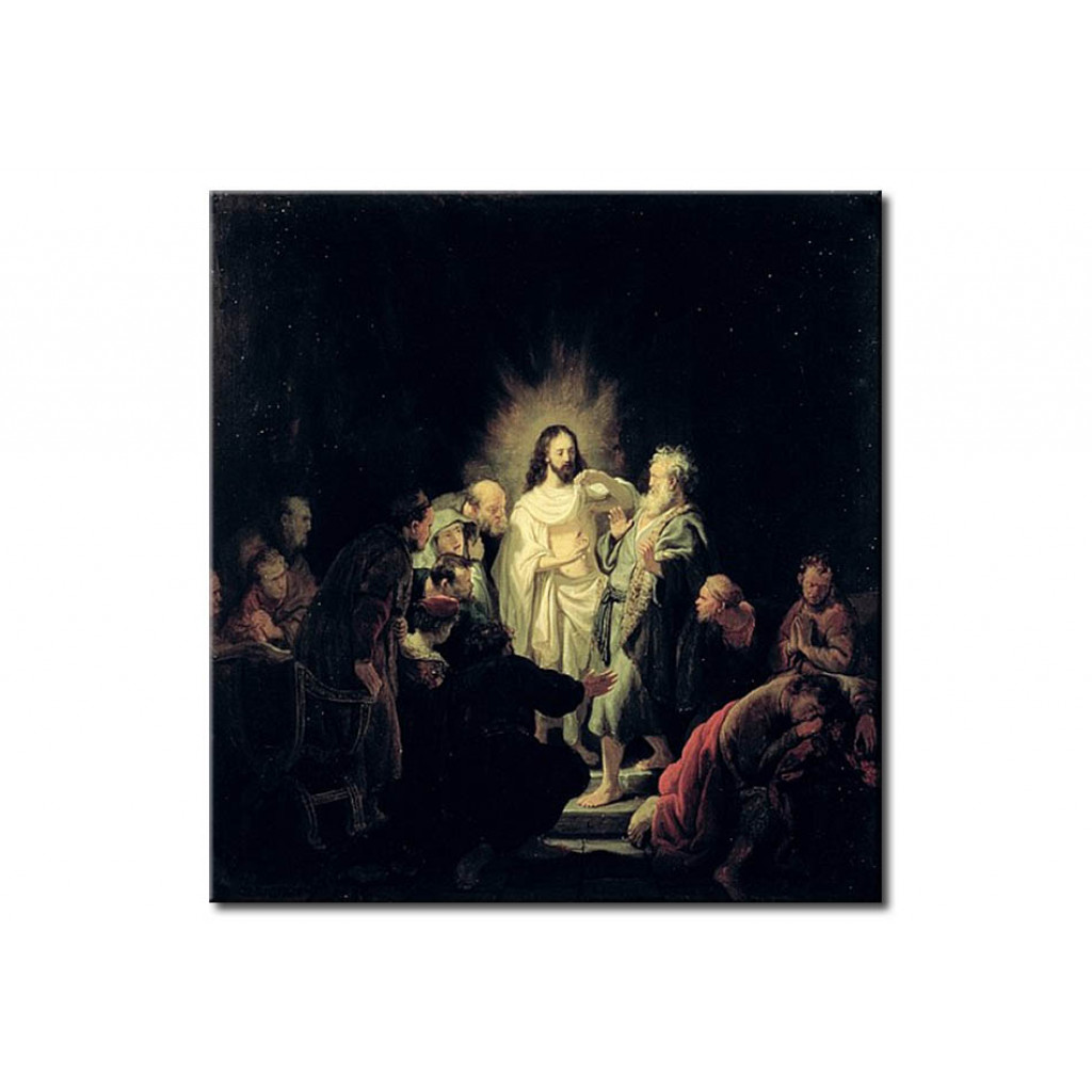 Schilderij  Rembrandt: The Incredulity Of St. Thomas