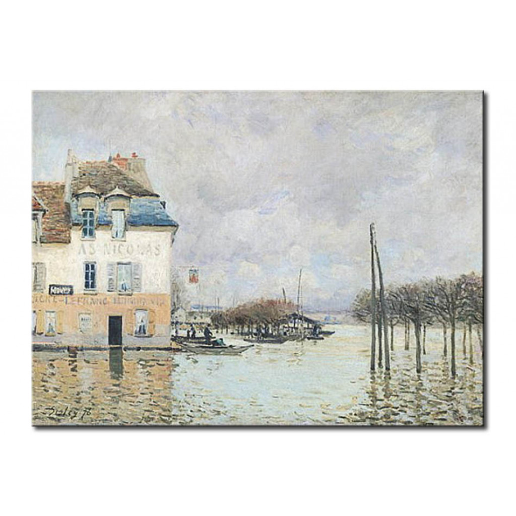 Schilderij  Alfred Sisley: The Flood At Port-Marly