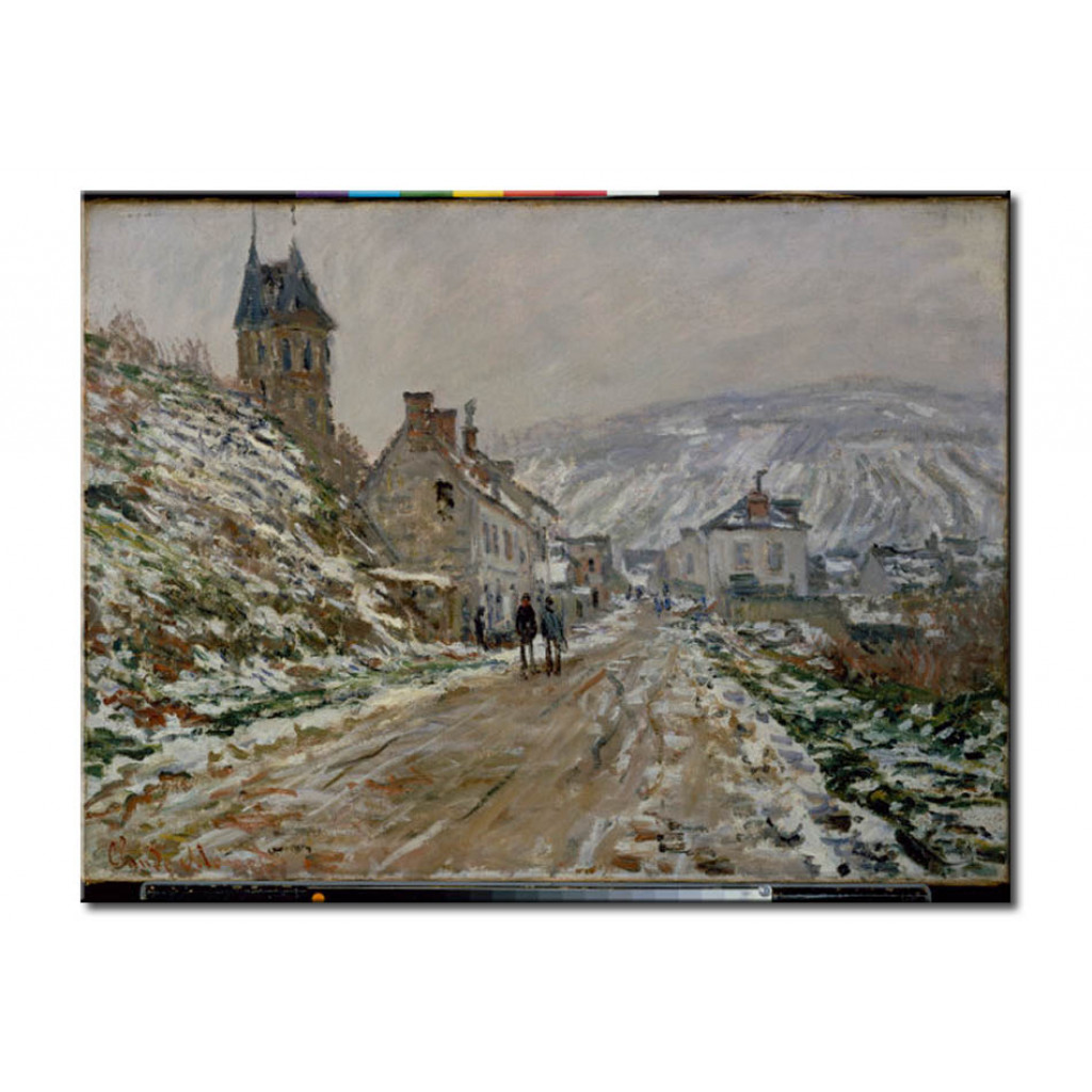Schilderij  Claude Monet: La Route à Vétheuil, L'hiver