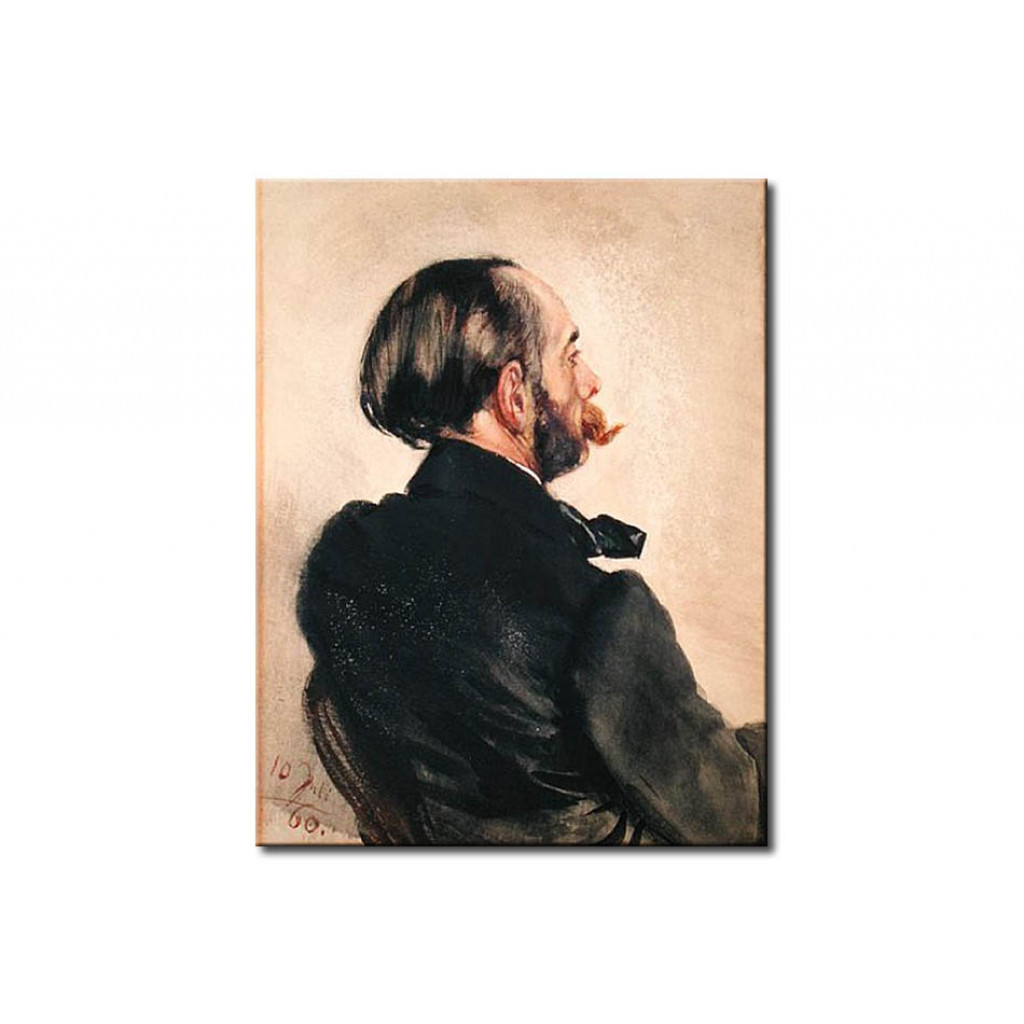 Schilderij  Adolph Von Menzel: Richard, The Brother Of The Artist