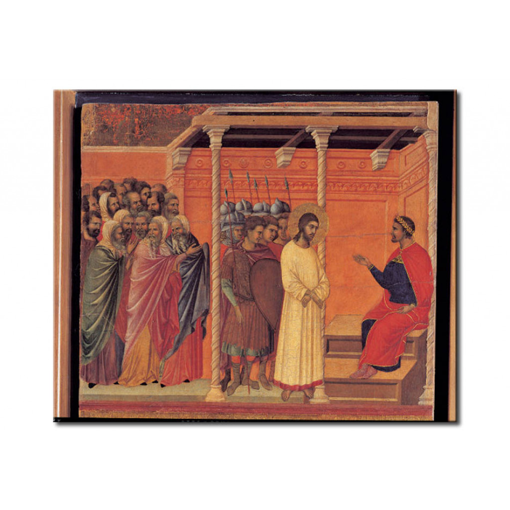Schilderij  Duccio Di Buoninsegna: Christ Before Pilate