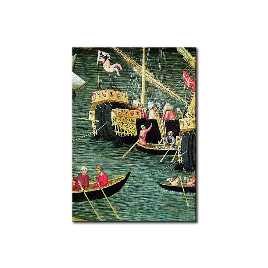 Reprodukcja Obrazu St. Nicholas Saves Mira From Famine, Detail Of A Ship