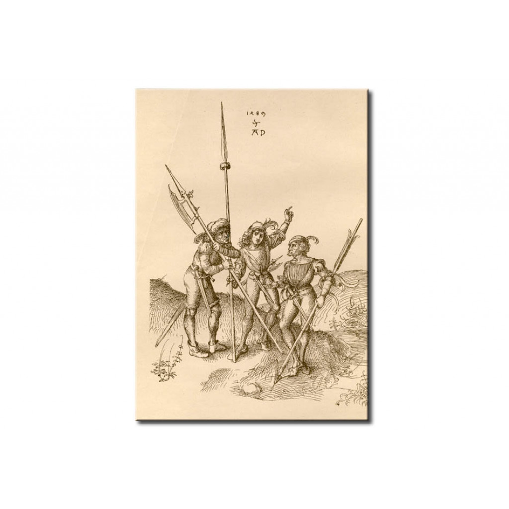 Schilderij  Albrecht Dürer: Kriegsleute