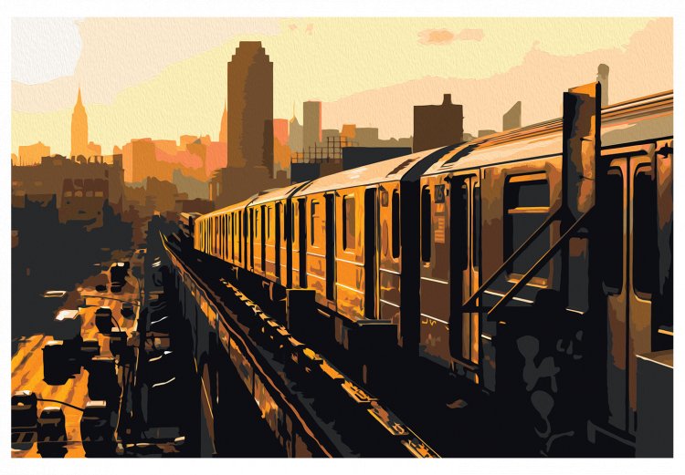 Malen nach Zahlen-Bild für Erwachsene New York Subway Zug 114465 additionalImage 7