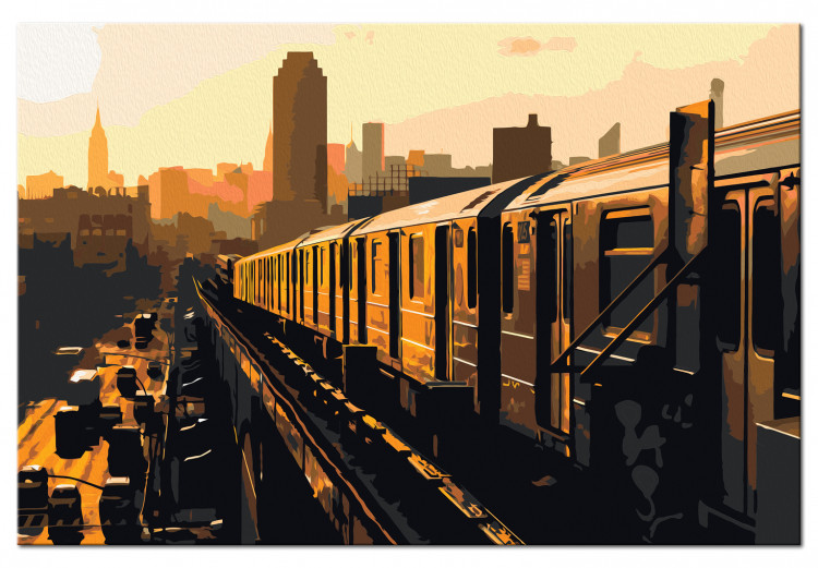 Malen nach Zahlen-Bild für Erwachsene New York Subway Zug 114465 additionalImage 6
