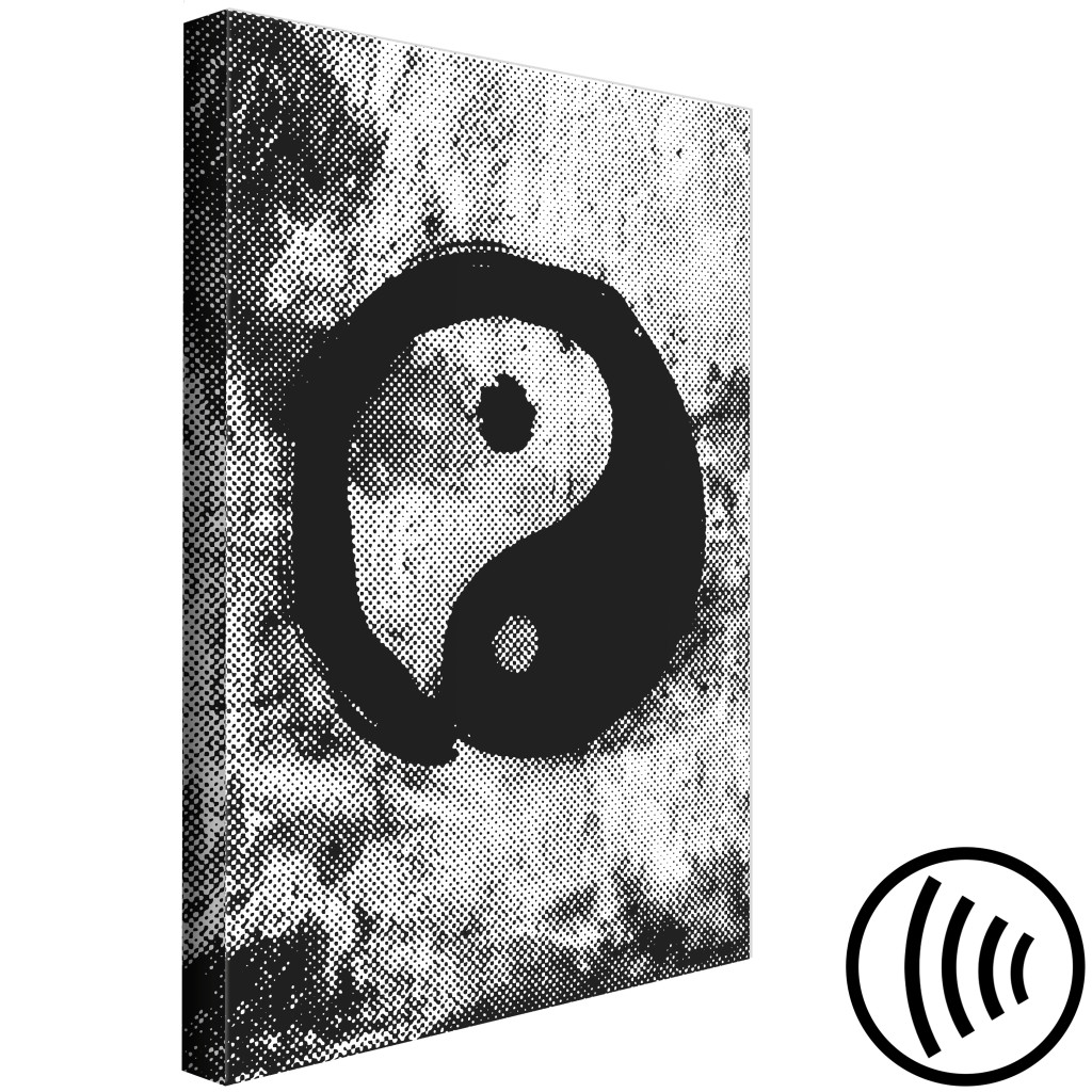 Schilderij  Zwart En Wit: Yin And Yang (1 Part) Vertical