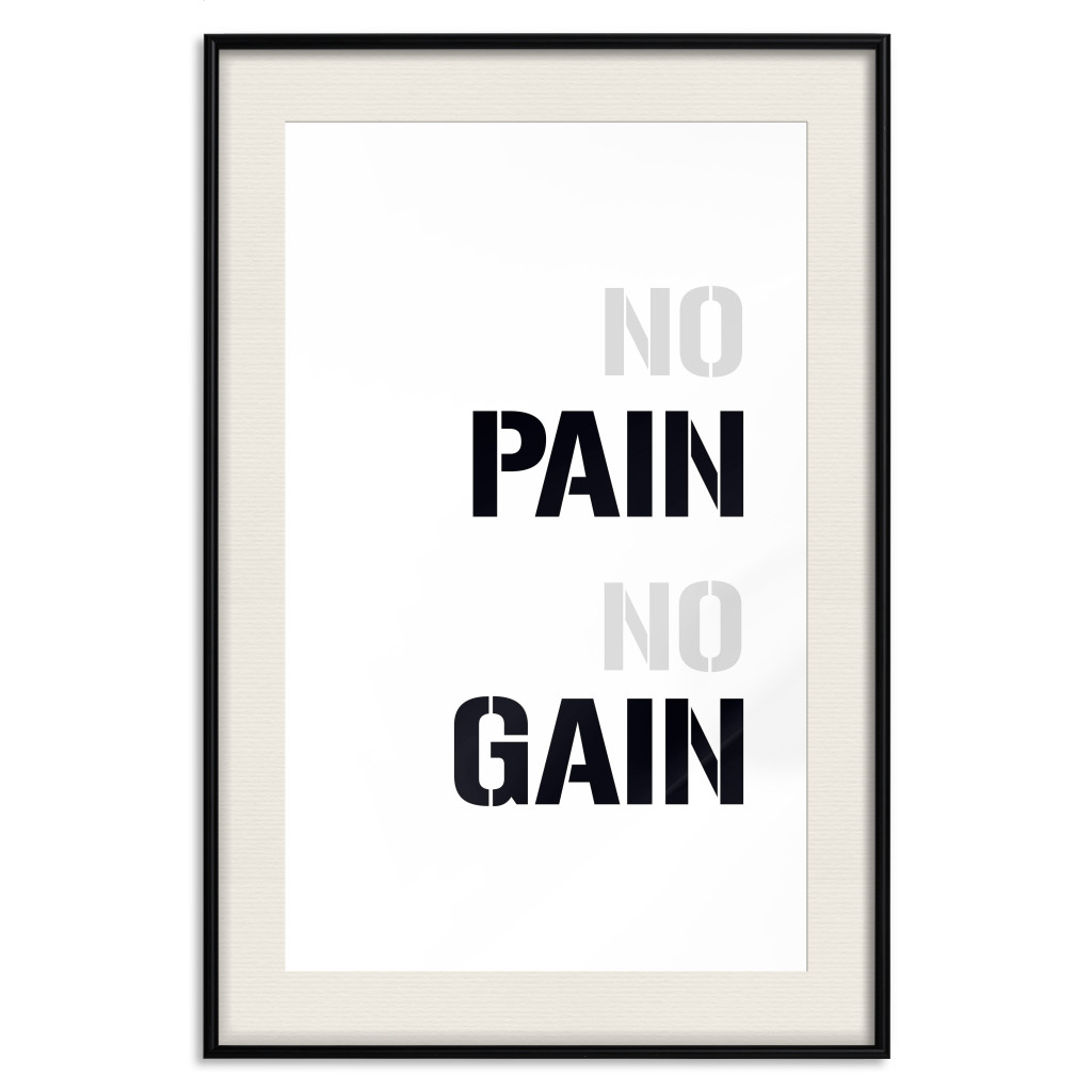 Muur Posters Cheering Text On A White Background - Inscription In Black And A Shade Of Gray