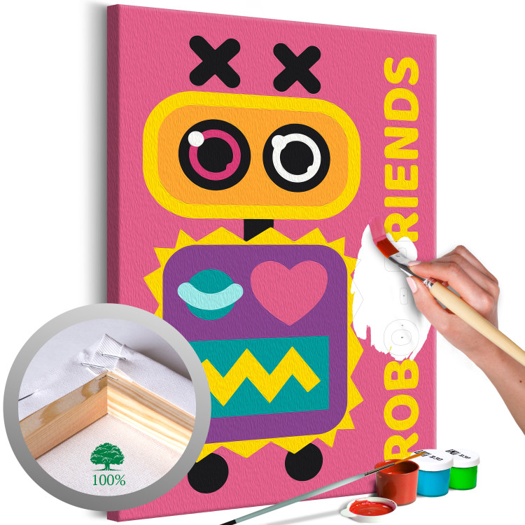 Painting Kit for Children Robo-Friends - Fantastic Character From Geometric Shapes 149765