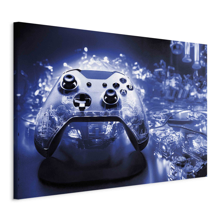 Impression sur toile Gaming Technology - Game Pad on a Dark Blue