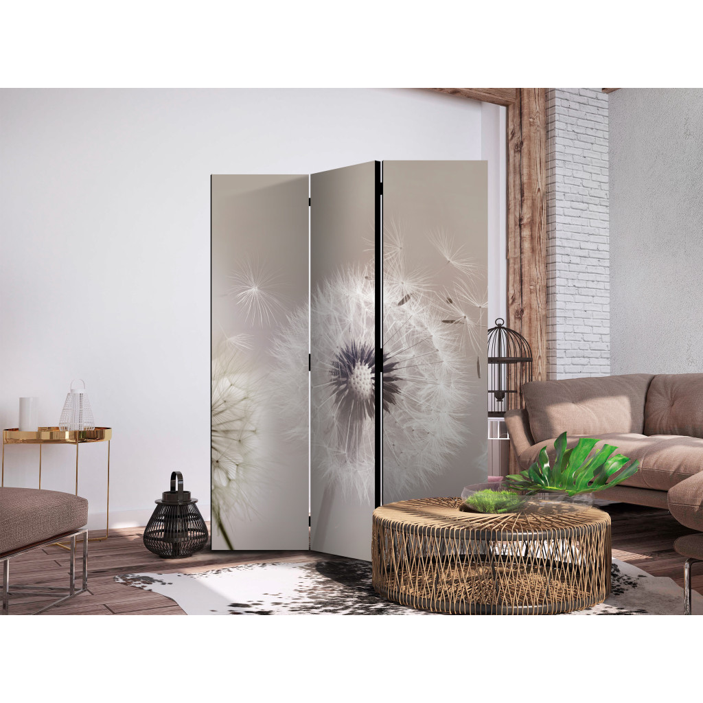 Biombo Decorativo The Fleetingness Of Summer - Delicate Composition With Dandelions [Room Dividers]