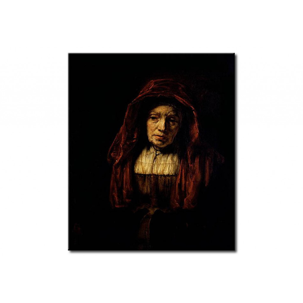 Schilderij  Rembrandt: Portrait Of An Old Woman