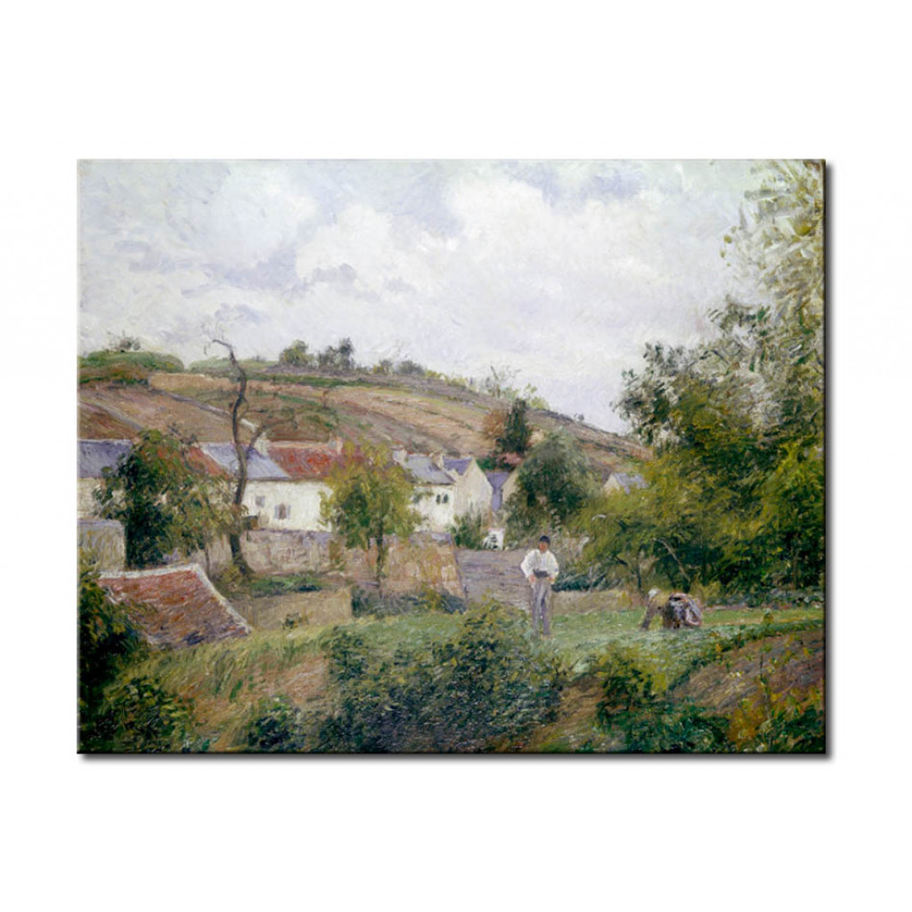 Målning Village Near Pontoise