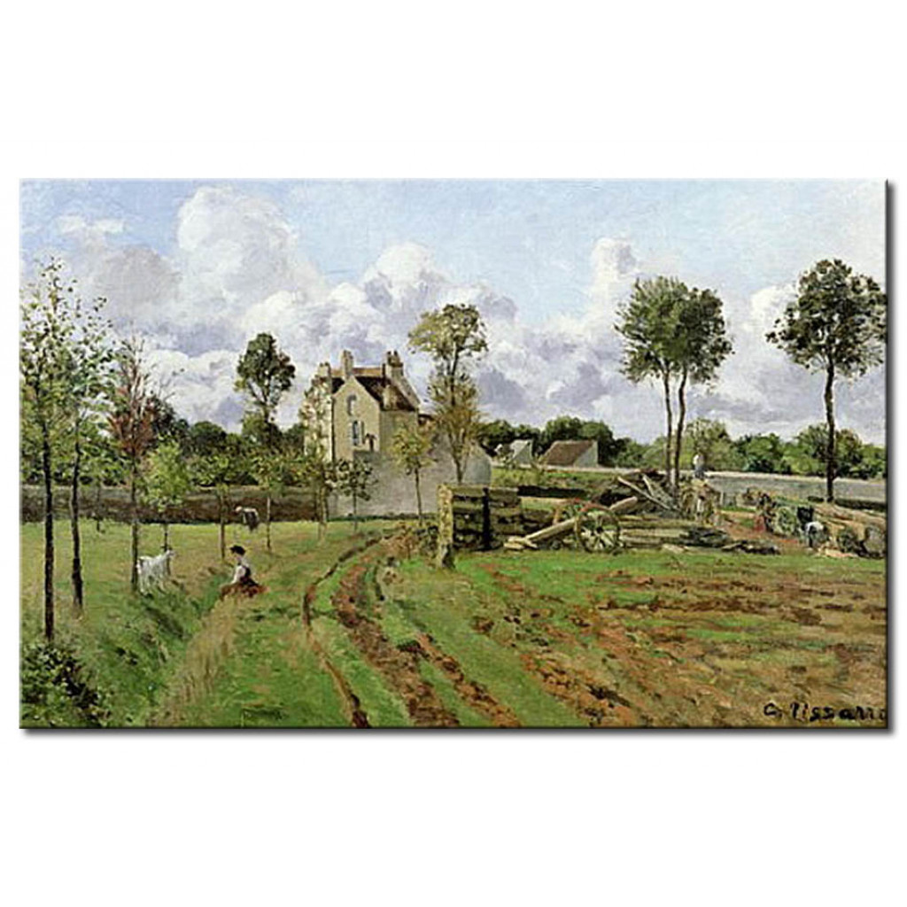 Schilderij  Camille Pissarro: Landscape, Louveciennes