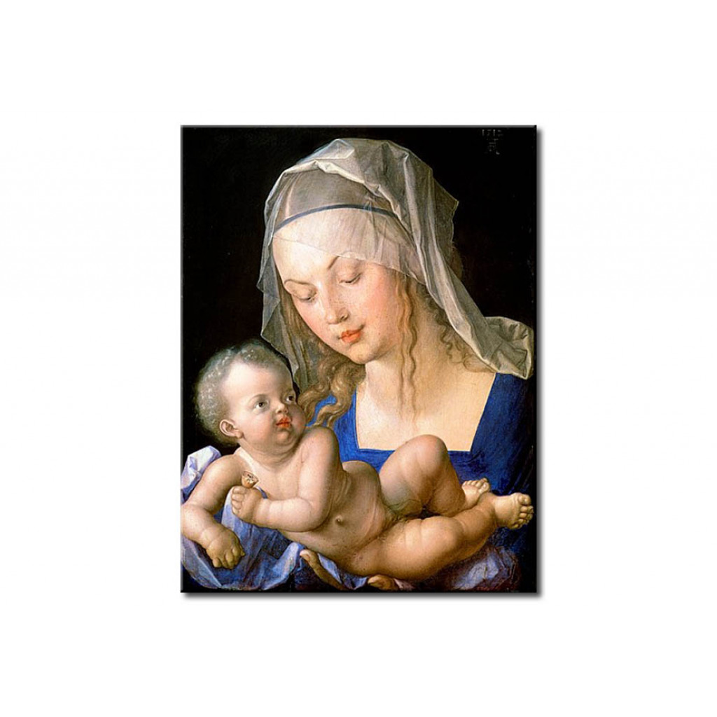 Schilderij  Albrecht Dürer: Virgin And Child Holding A Half-eaten Pear