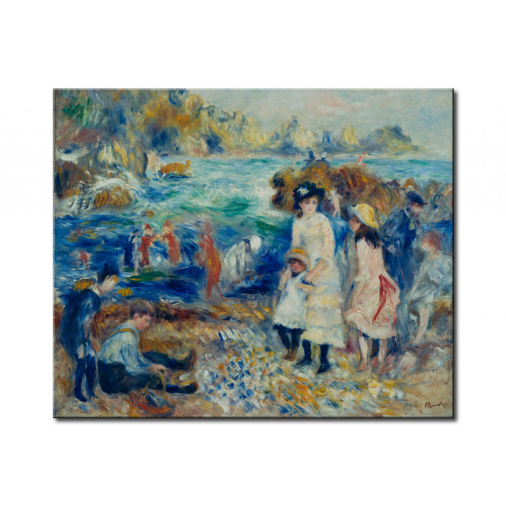 Schilderij  Pierre-Auguste Renoir: Enfants Au Bord De La Mer A Guernsey
