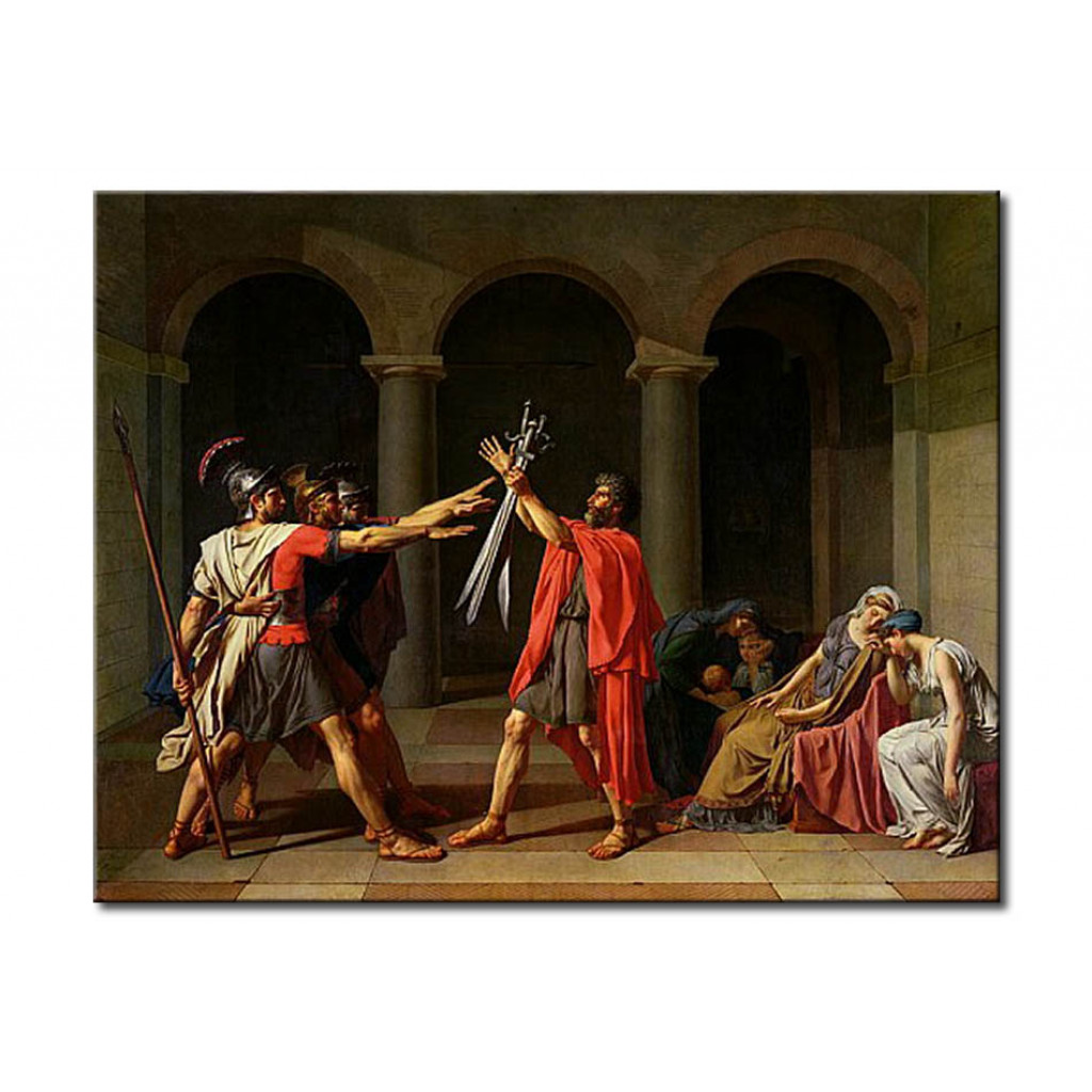 Schilderij  Jacques-Louis David: The Oath Of Horatii