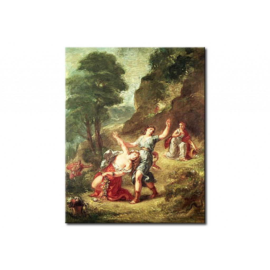 Schilderij  Eugène Delacroix: Orpheus And Eurydice, Spring From A Series Of The Four Seasons