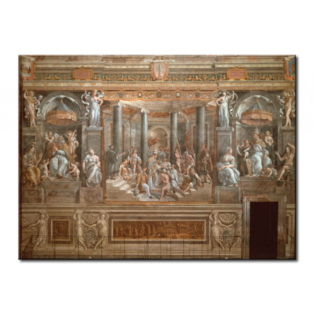 Schilderij  Giulio Romano: The Baptism Of Constantine