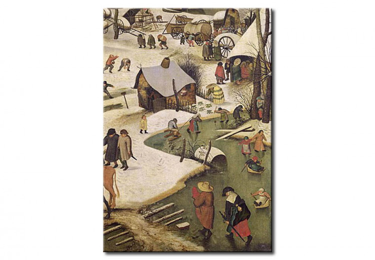 Reprodukcja obrazu The Census at Bethlehem, detail of children playing on the frozen river 112875