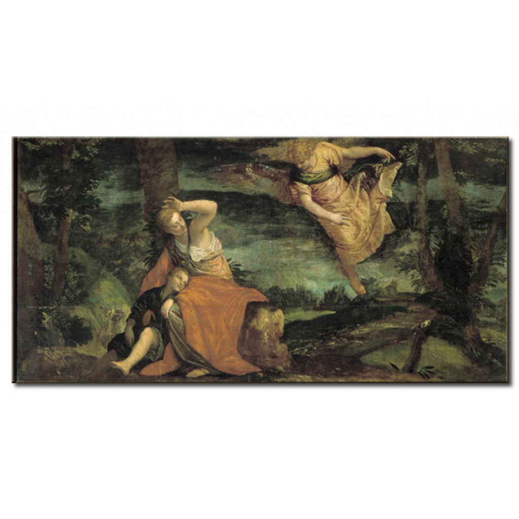 Schilderij  Paolo Veronese: Hagar And Ishmael In The Desert