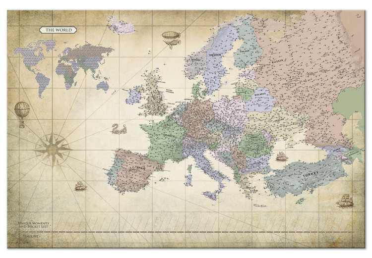 Quadro Map of Europe (1 Part) Wide 114075