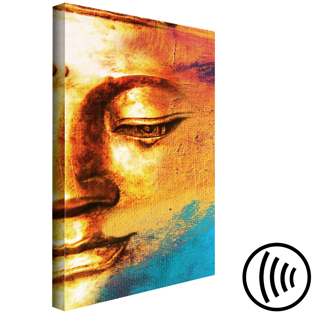 Pintura Paz No Rosto (1 Peça) - Retrato Da Estátua De Buda Em Estilo Zen