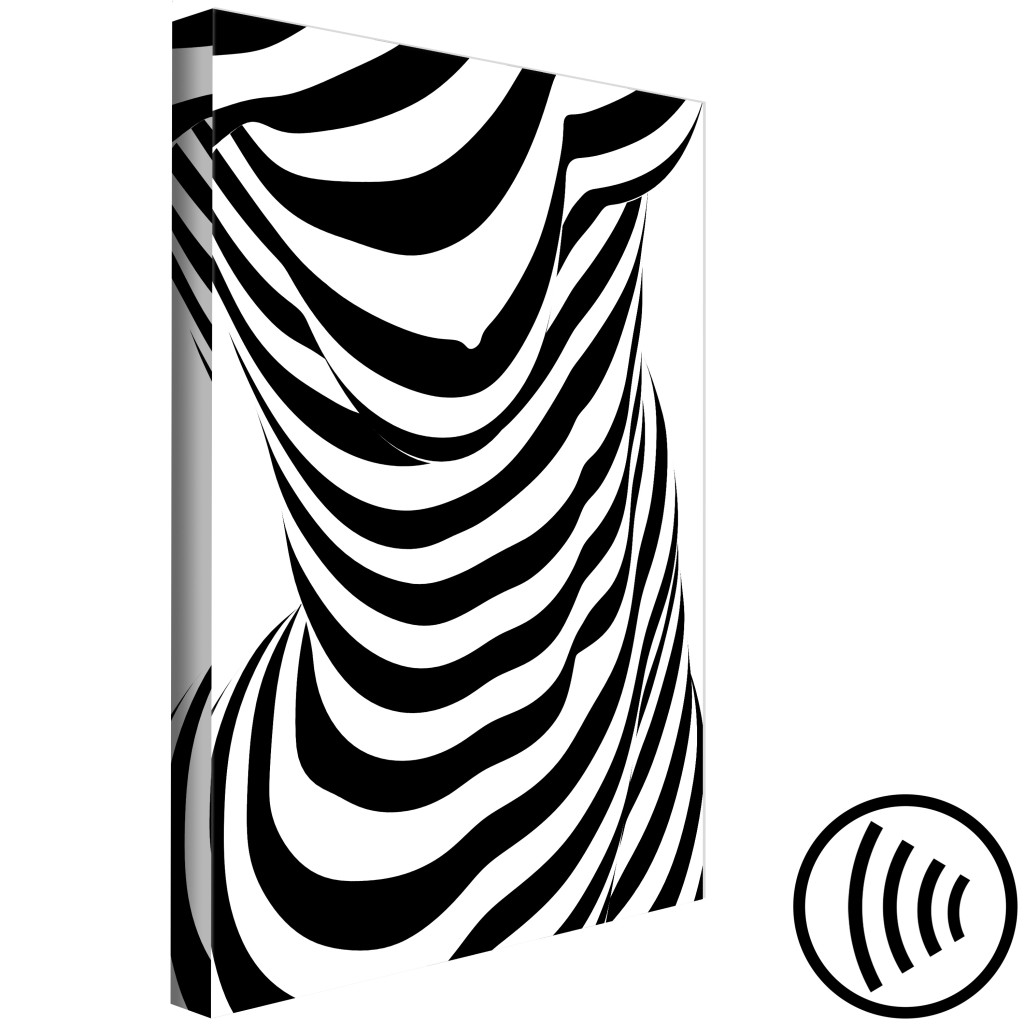Schilderij  Zwart En Wit: Zebra Woman (1 Part) Vertical