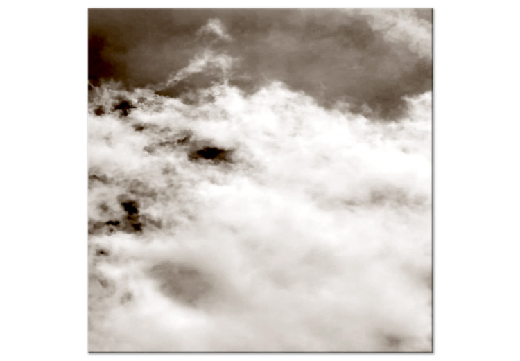 Obraz na płótnie Obłoki czasu - artystyczne czarno-białe zdjęcie nieba