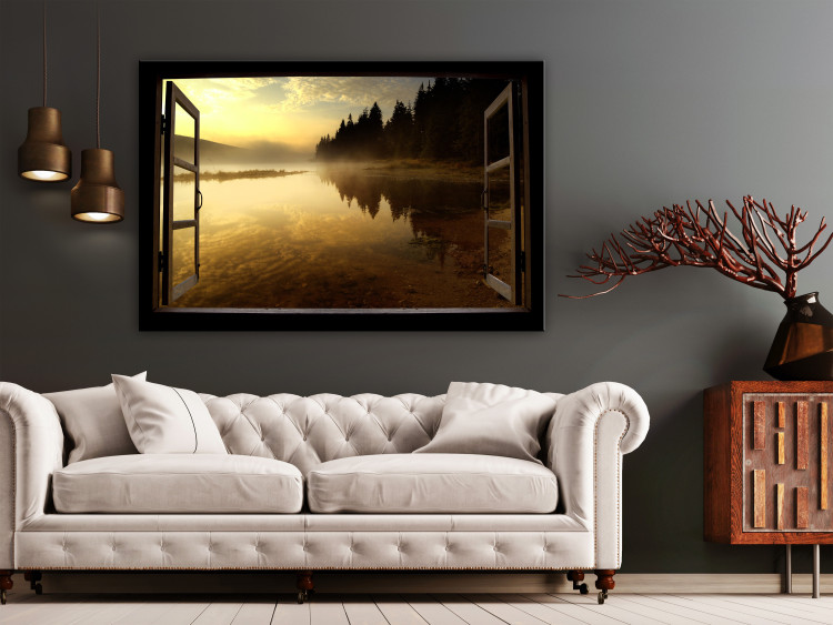 Quadro Window to the Lake (1 Part) Wide 124375 additionalImage 3