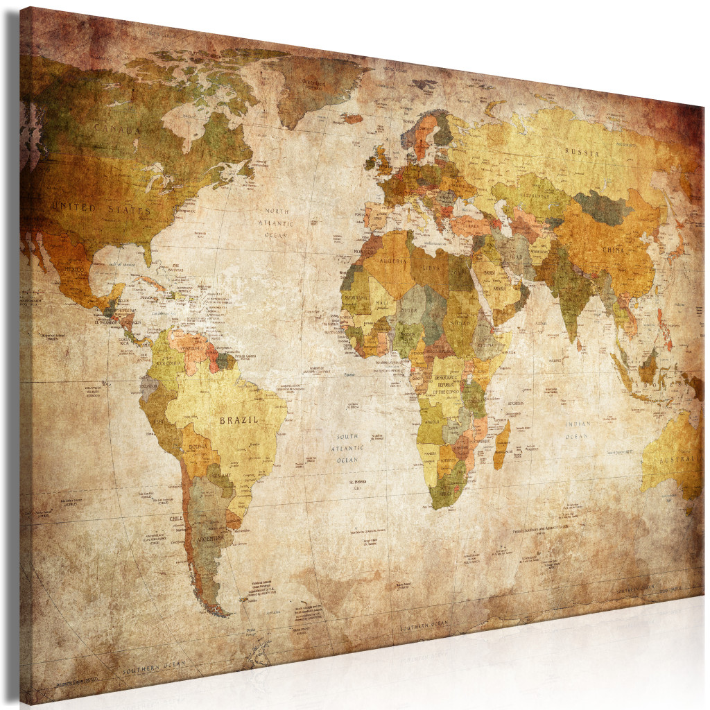 Duży Obraz XXL Mapa świata: Podróż W Czasie [Large Format]