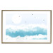 Plakat Spienione fale - mewy na tle słońca nad morską błękitną wodą oceanu 144575 additionalThumb 21
