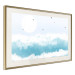 Plakat Spienione fale - mewy na tle słońca nad morską błękitną wodą oceanu 144575 additionalThumb 3