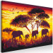 Paint by number African Savanna - Landscape of Roaming Elephants at Sunset 150375 additionalThumb 5