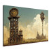 Målning Vintage Clocks in the Desert - Surreal Brown Composition 151075 additionalThumb 2