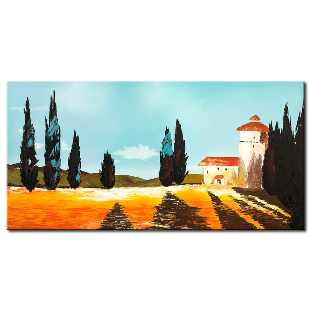 Schilderij  Toscane: Blauwe Hemel In Toscane