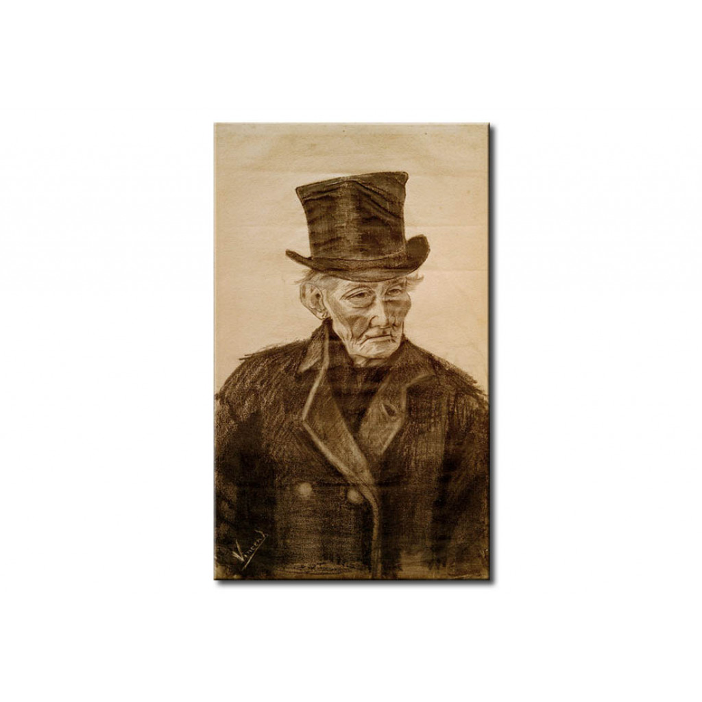 Schilderij  Vincent Van Gogh: Old Man With A Top Hat