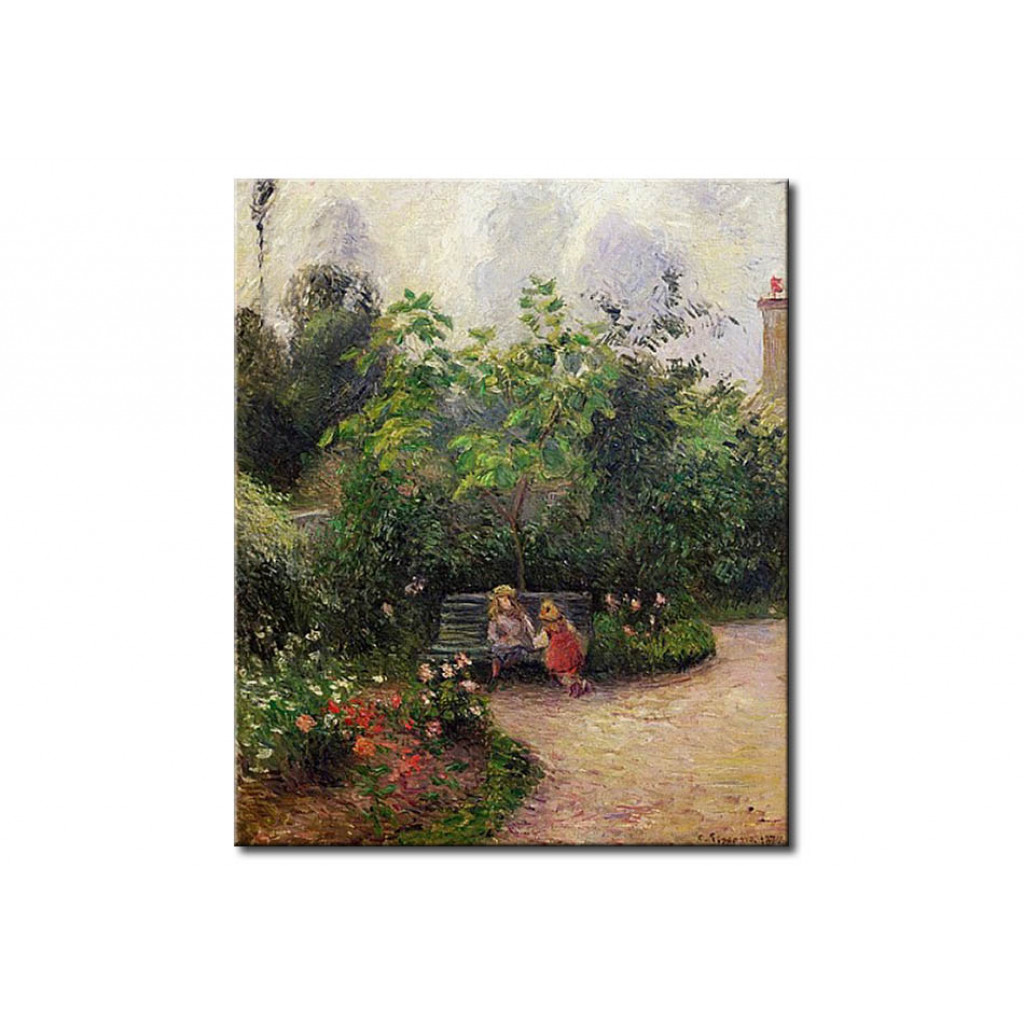 Schilderij  Camille Pissarro: A Corner Of The Garden At The Hermitage, Pontoise