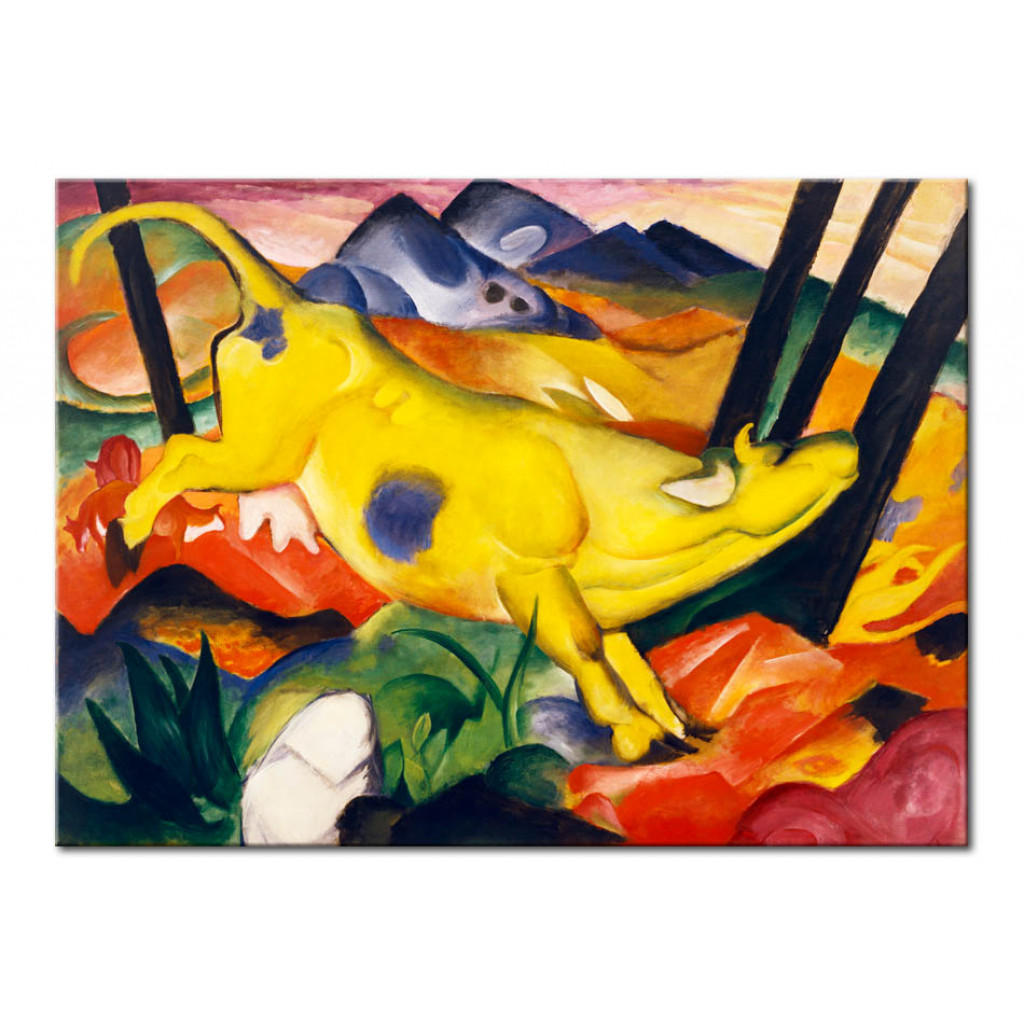 Schilderij  Franz Marc: The Yellow Cow