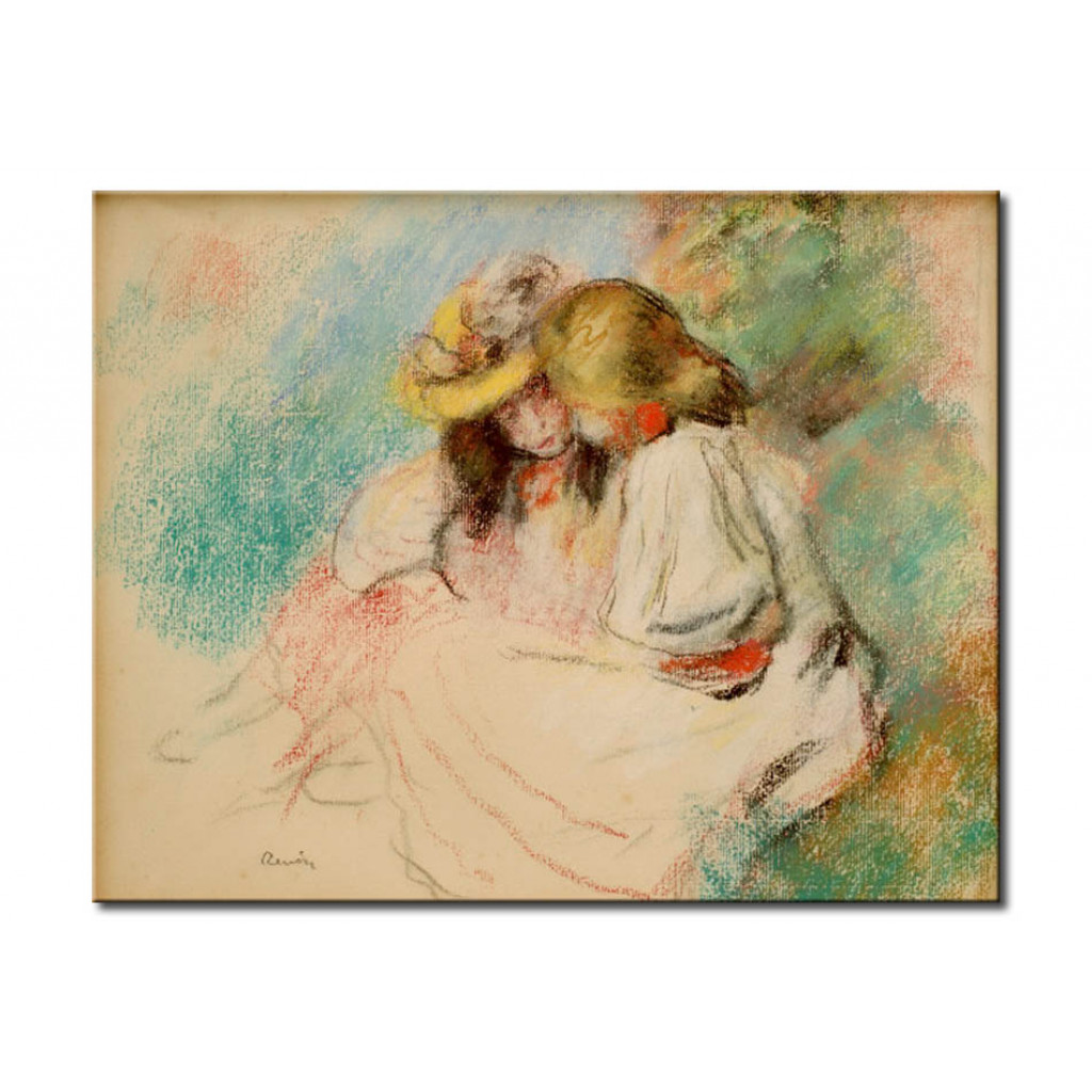 Schilderij  Pierre-Auguste Renoir: Deux Fillettes Lisant