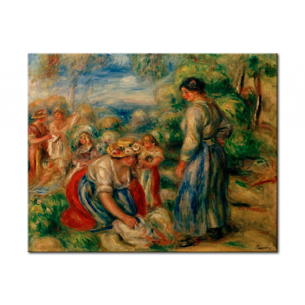 Schilderij  Pierre-Auguste Renoir: Les Laveuses