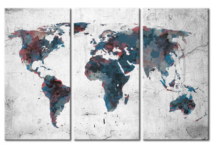 Canvas Art Print Undiscovered continents - triptych 55375