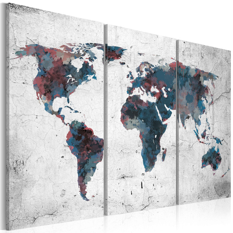 Canvas Art Print Undiscovered continents - triptych 55375 additionalImage 2
