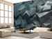 Wall Mural Concrete Avalanche - Background in Shades of Gray with Stone and Concrete Blocks 60975