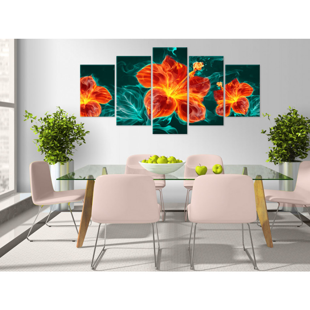 Schilderij  Florale Motieven: Flaming Lily