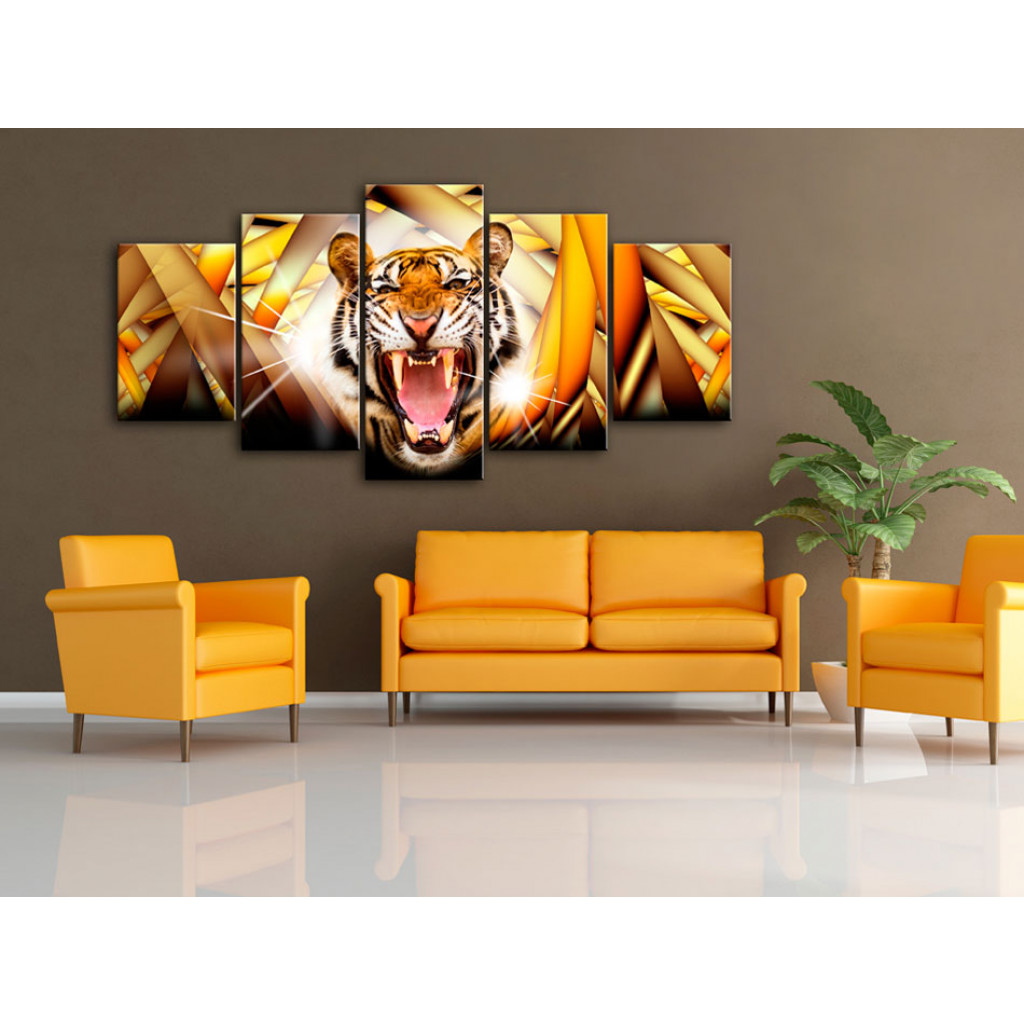 Schilderij  Katten: Energy Of Tiger